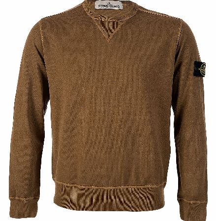 Stone Island Cotton Dyed Sweatshirt Khaki