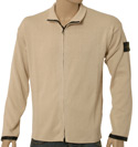 Cream Full Zip Cotton Sweater