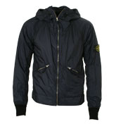 Stone Island Dark Blue Full Zip Hooded Jacket