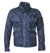 Stone Island Dark Blue Hooded Jacket