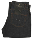 Dark Denim Button Fly Jeans - 32 Leg