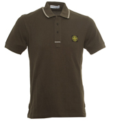 Stone Island Dark Green Pique Polo Shirt