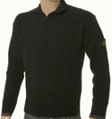 Stone Island Dark Grey 1/4 Zip Wool Mix Sweater