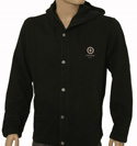 Denims Black Hooded Cotton Sweatshirt