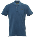 Stone Island Denims Mid Blue Pique Polo Shirt
