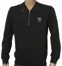 Stone Island Denims Navy 1/4 Zip Cotton Sweatshirt