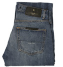 Denims Worn Effect Faded Denim Button Fly Jeans