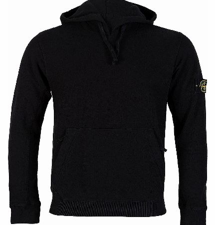 Stone Island Front Pocket Hooded Top Black