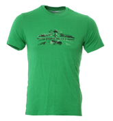 Stone Island Green T-Shirt with Black Logo
