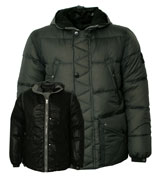 Stone Island Grey / Black Reversible Hooded Jacket