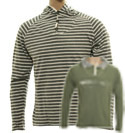 Grey and White Stripe Reversible Hooded Sweatshirt