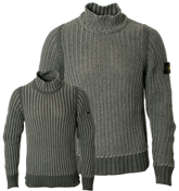 Stone Island Grey Chunky Sweater
