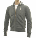 Stone Island Grey Full Zip Hooded Sweatshirt