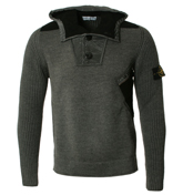 Stone Island Grey Hooded Sweater