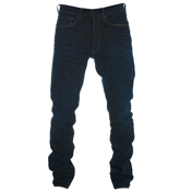 Stone Island J5BI2 Dark Denim Carrot Fit Jeans -