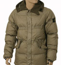 Stone Island Khaki Hooded Goose Down Padded Jacket