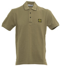 Stone Island Khaki Pique Polo Shirt