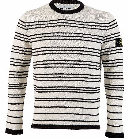 Stone Island Knitted Stripe Crew Neck Jumper
