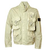 Stone Island Light Beige Hooded Jacket