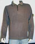 Stone Island Mens Charcoal 1/4 Zip Knitted Sweater