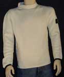 Mens Cream Round Neck Knitted Sweater