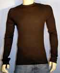 Mens Denims Black Round Neck Long Sleeve T-Shirt