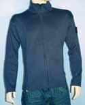 Mens Royal Blue Full Zip High Neck Sweater