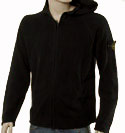 Stone Island Mens Stone Island Black Full Zip Hooded Sweater