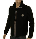 Stone Island Mens Stone Island Navy 1/4 Zip Cotton Sweater with Concealed Hood