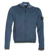 Stone Island Mid Blue Full Zip Sweatshirt