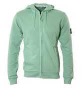 Stone Island Mid Green Full Zip Hooded Sweatshirt