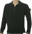 Stone Island Navy 1/4 Zip Wool Mix Sweater