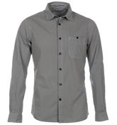 Stone Island Navy and White Stripe Shirt