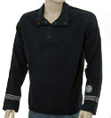 Navy High Neck Cotton Sweater