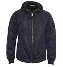 Stone Island Navy Membrane Jacket With Hood