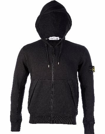 Stone Island Panel Hooded Top Black