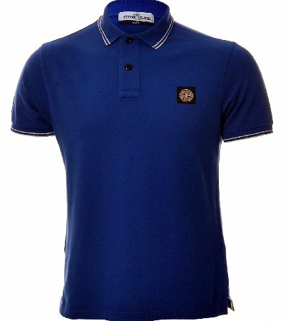 Stone Island Piece Dyed Cotton Pique Polo Shirt