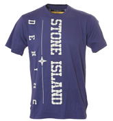 Stone Island Purple T-Shirt with Grey Logo