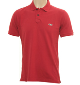 Stone Island Red Pique Polo Shirt