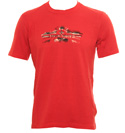 Red T-Shirt with Beige Logo