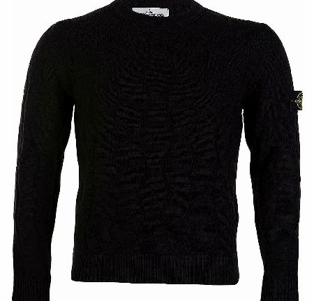 Stone Island Ribbed Neck Jumper Black