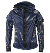 Stone Island Royal Blue Full Zip Hooded Jacket
