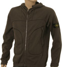Stone Island Taupe Full Zip Hooded Sweatshirt
