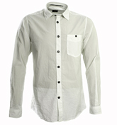 Stone Island White Dyed Angel Silk Shirt