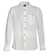 Stone Island White Linen Shirt