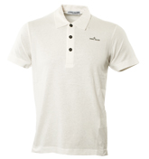 Stone Island White Polo Shirt