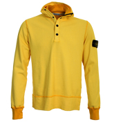 Stone Island Yellow 1/4 Stud Fastening Sweatshirt