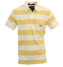 Stone Island Yellow and White Stripe Polo Shirt