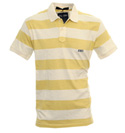Stone Island Yellow and White Stripe Polo Shirt