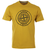 Stone Island Yellow T-Shirt with Printed Logo